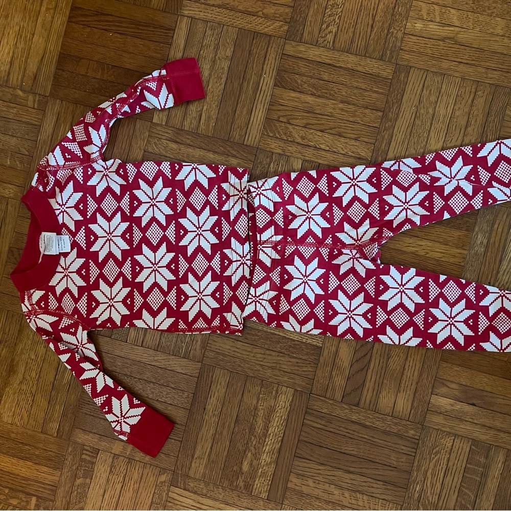 Hanna Andersson Red and White Kids Pajama Set
